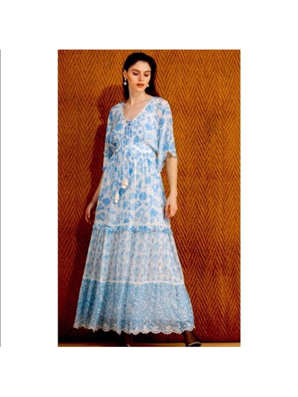 Hemant & Nandita Blue and White Calee Dress